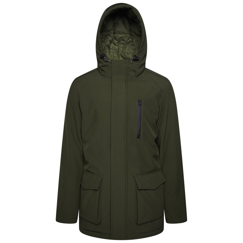 KAM Long Quilted Soft Shell Coat