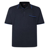Espionage Geometric Print Jersey Polo Shirt