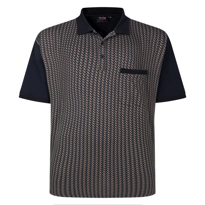 Espionage Geometric Print Polo Shirt