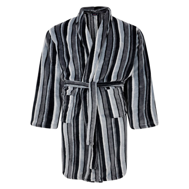 Espionage Striped Fleece Dressing Gown