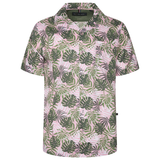 KAM Mens Hawaiian Leaf Print Shirt