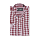 KAM Short Sleeve Gingham Check Shirt