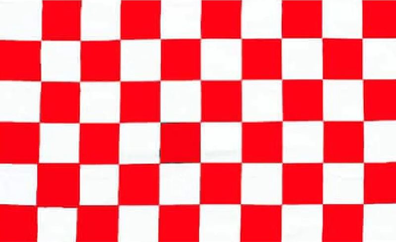 3ft x 2ft Red & White Check Flag