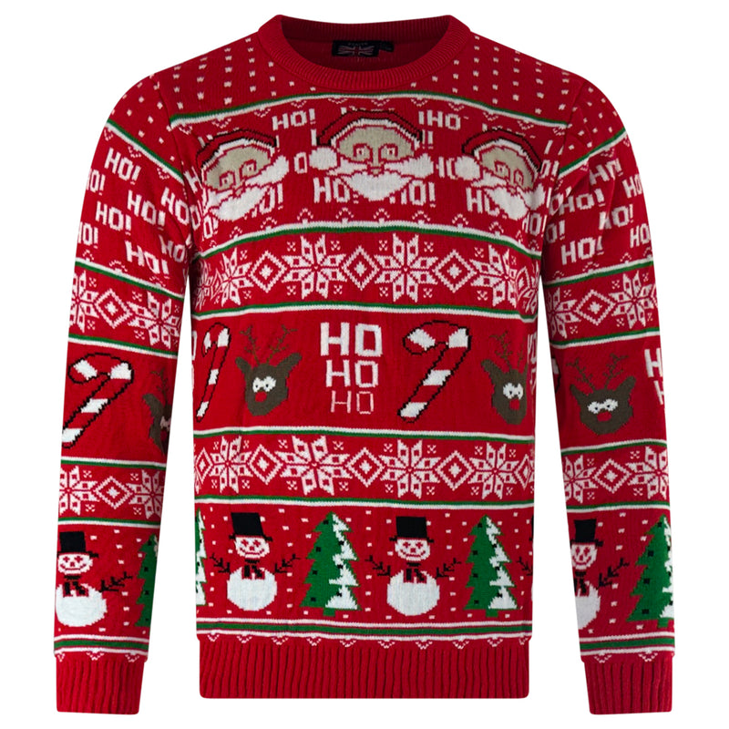 HO HO HO Pattern Christmas Jumper