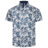 KAM Short Sleeve Floral Print Shirt