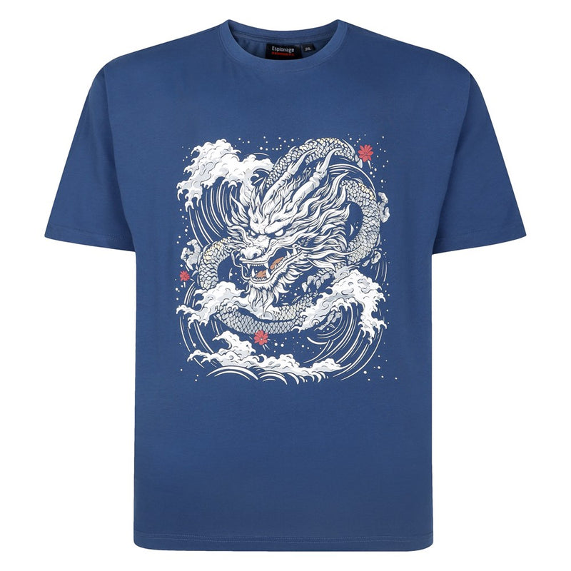 Espionage Dragon Print T Shirt