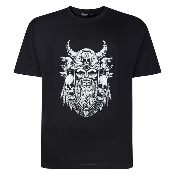 Espionage Viking Skull Print T Shirt