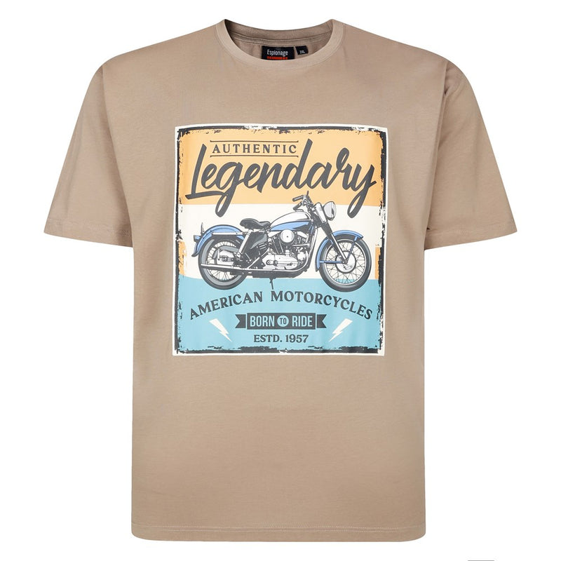 Espionage Mototrcycle Print T Shirt