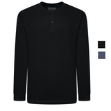 KAM Long Sleeve Waffle Henley Top