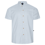 KAM Mens Grandad Collar Textured Button Down Shirt