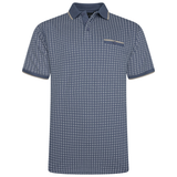 KAM Geo Print Polo Shirt