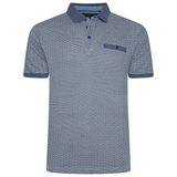 KAM Geo Print Polo Shirt