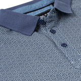 KAM Geo Print Polo Shirt