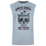 KAM South Coast Print Sleeveless Vest T Shirt