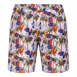 KAM Surf Palm Print Mens Stretch Swim Shorts