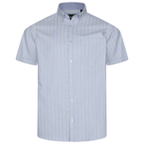 KAM Short Sleeve Button Down Striped Shirt