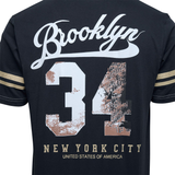 KAM Brooklyn Baseball Style Print T-Shirt