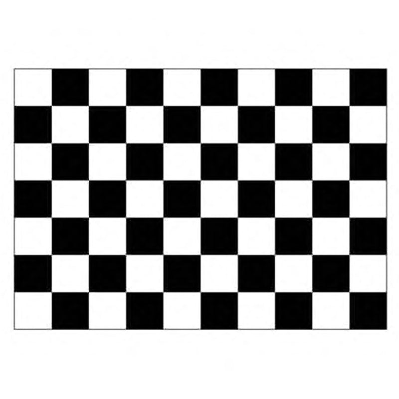 5ft x 3ft Black & White Check Flag