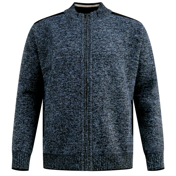 D555 Knitted Zip Up Fleece Cardigan Cardigan