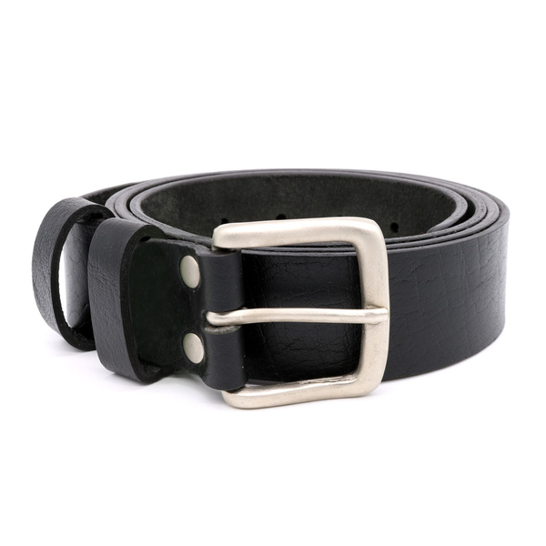D555 Black Real Leather Belt
