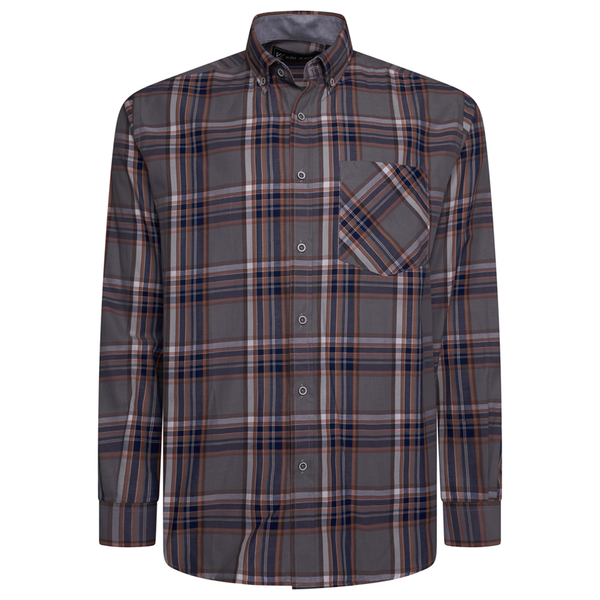 KAM Long Sleeve Gingham Shirt
