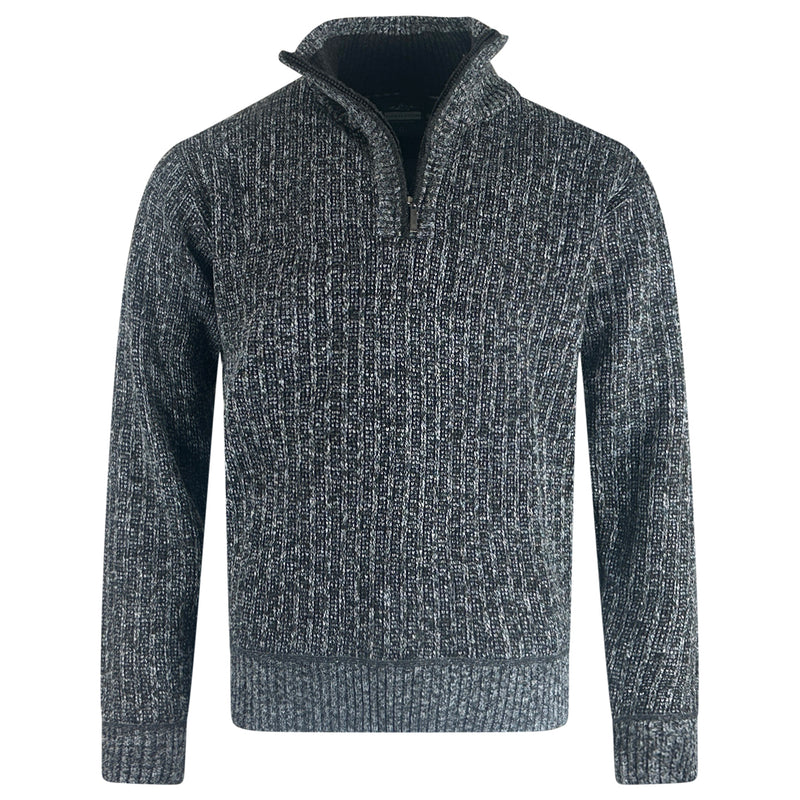 Charles Norton Quarter Zip Ribbed Sweater