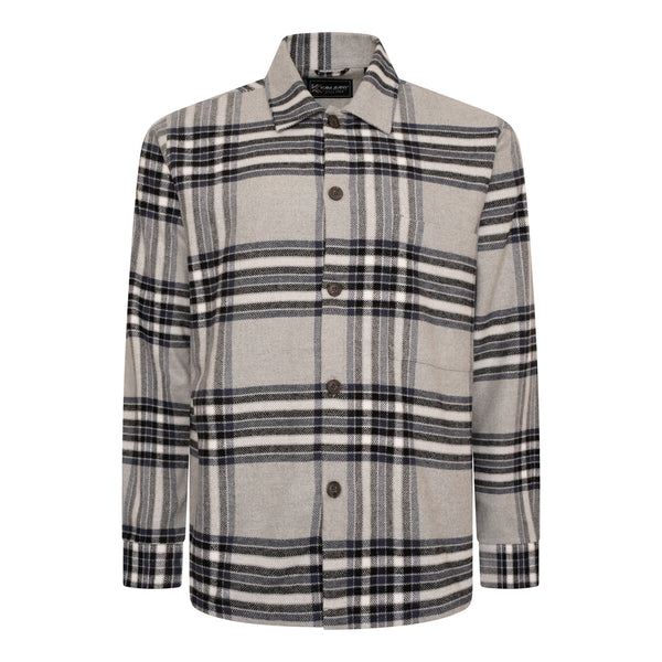 KAM Long Sleeve Check Overshirt