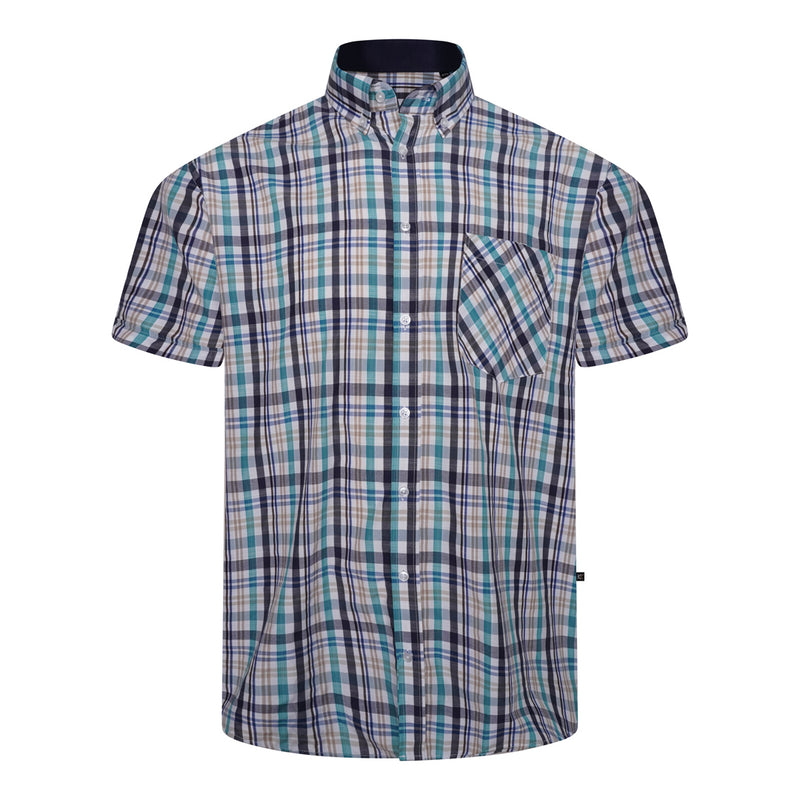 KAM Short Sleeve Check Shirt