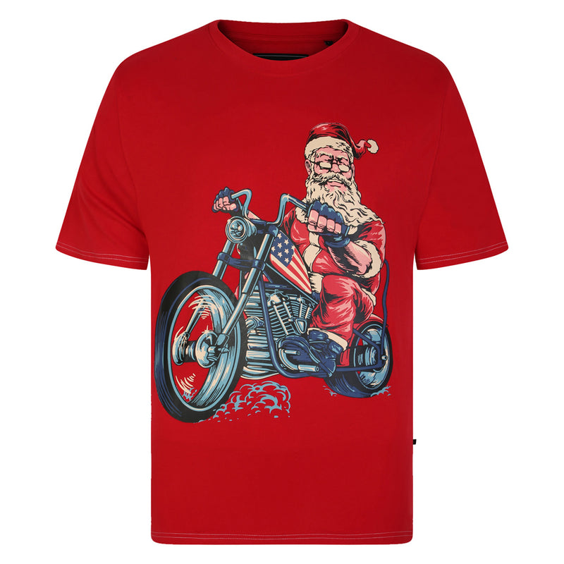 KAM Santa Biker Print T-Shirt