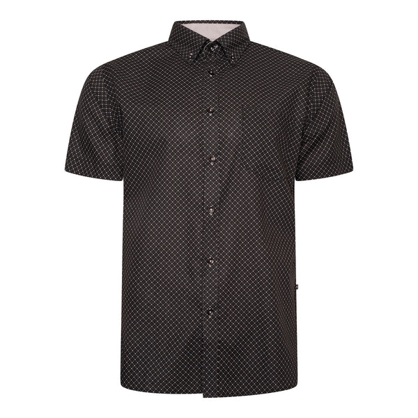 KAM Short Sleeve Diamond Print Shirt