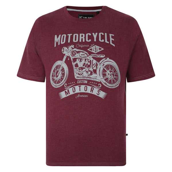 KAM Motorcycle Print T-shirt
