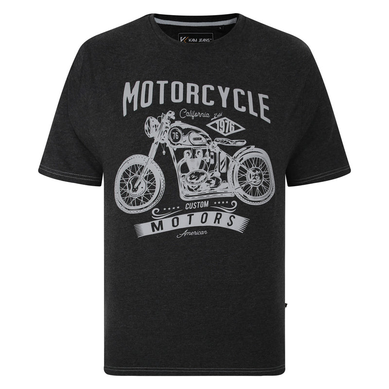 KAM Motorcycle Print T-shirt