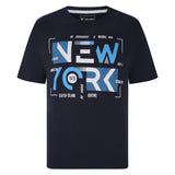 KAM Twin Pack New York Print T-shirts
