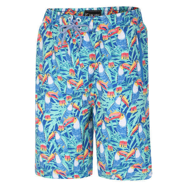 KAM Parrot Print Swim Shorts