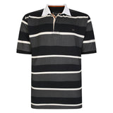 KAM Striped Rugby Polo Shirt