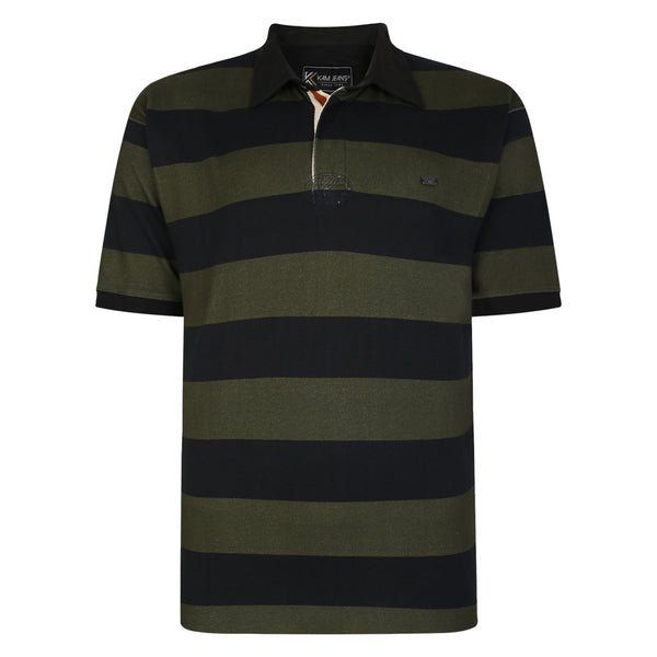 KAM Striped Rugby Polo