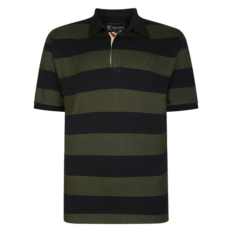 KAM Striped Rugby Polo