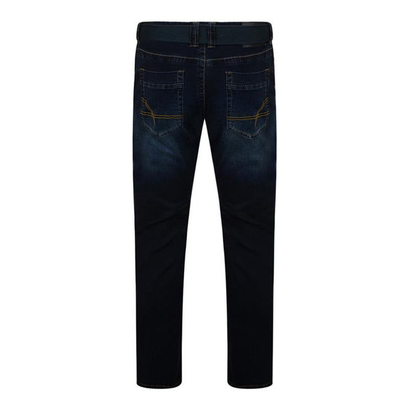 KAM Tall Fit Belted Stretch Jeans