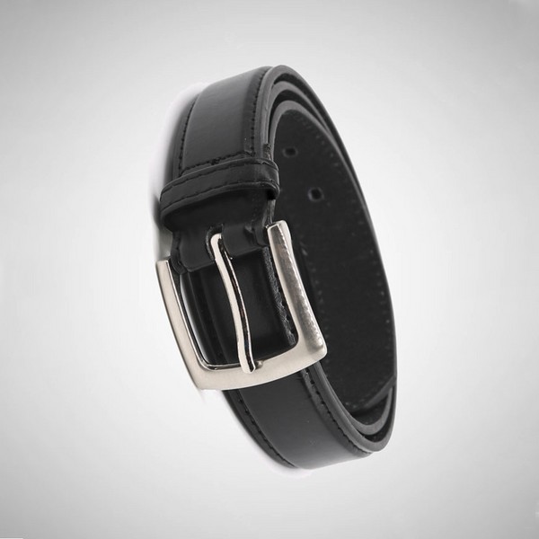 D555 Black Bonded Leather Belt