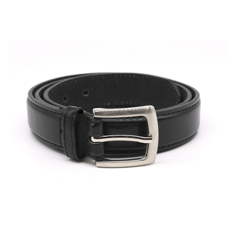 D555 Black Bonded Leather Belt