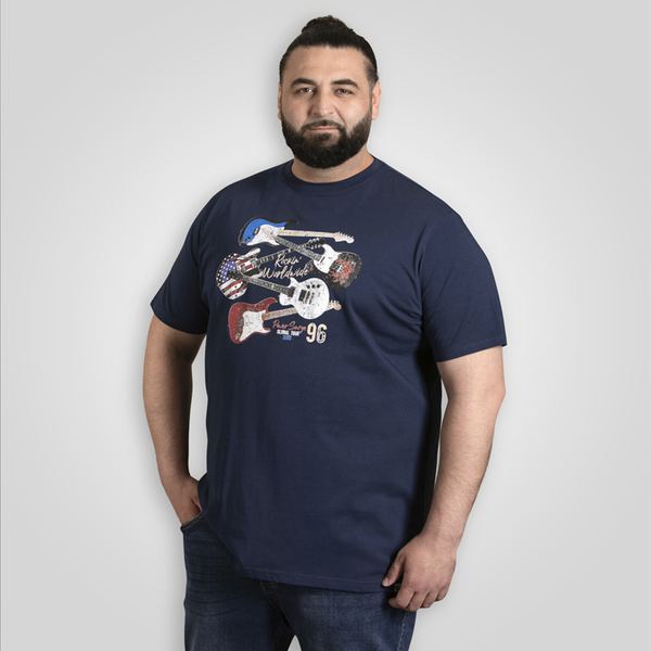 D555 Guitar Print T-shirt