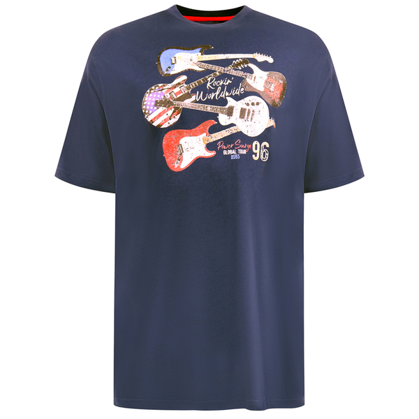 D555 Guitar Print T-shirt