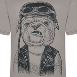 KAM Dog Stencil Graphic Print T-Shirt