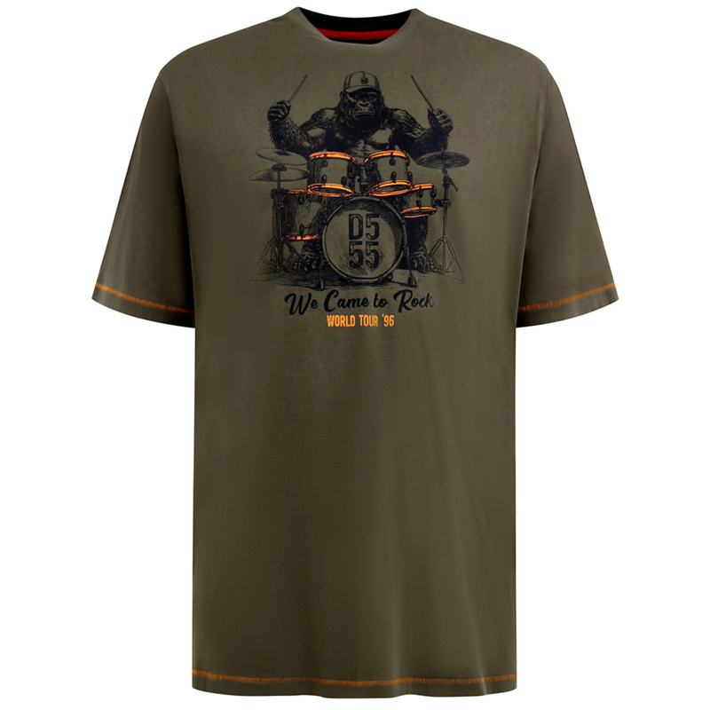 D555 Gorilla Playing Drums T-shirt