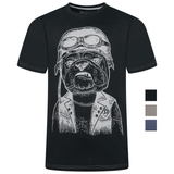 KAM Dog Stencil Graphic Print T-Shirt