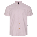 KAM Mens Grandad Collar Textured Button Down Shirt