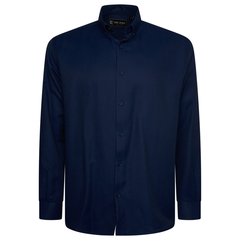 KAM Long Sleeve Dobby Weave Shirt