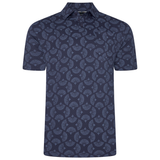 KAM Mens  Floral Print Polo Shirt