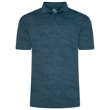 KAM Mens Sport Active Distressed Print Polo Shirt