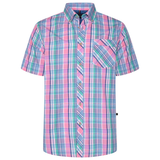 KAM Short Sleeve Summer Check Shirt